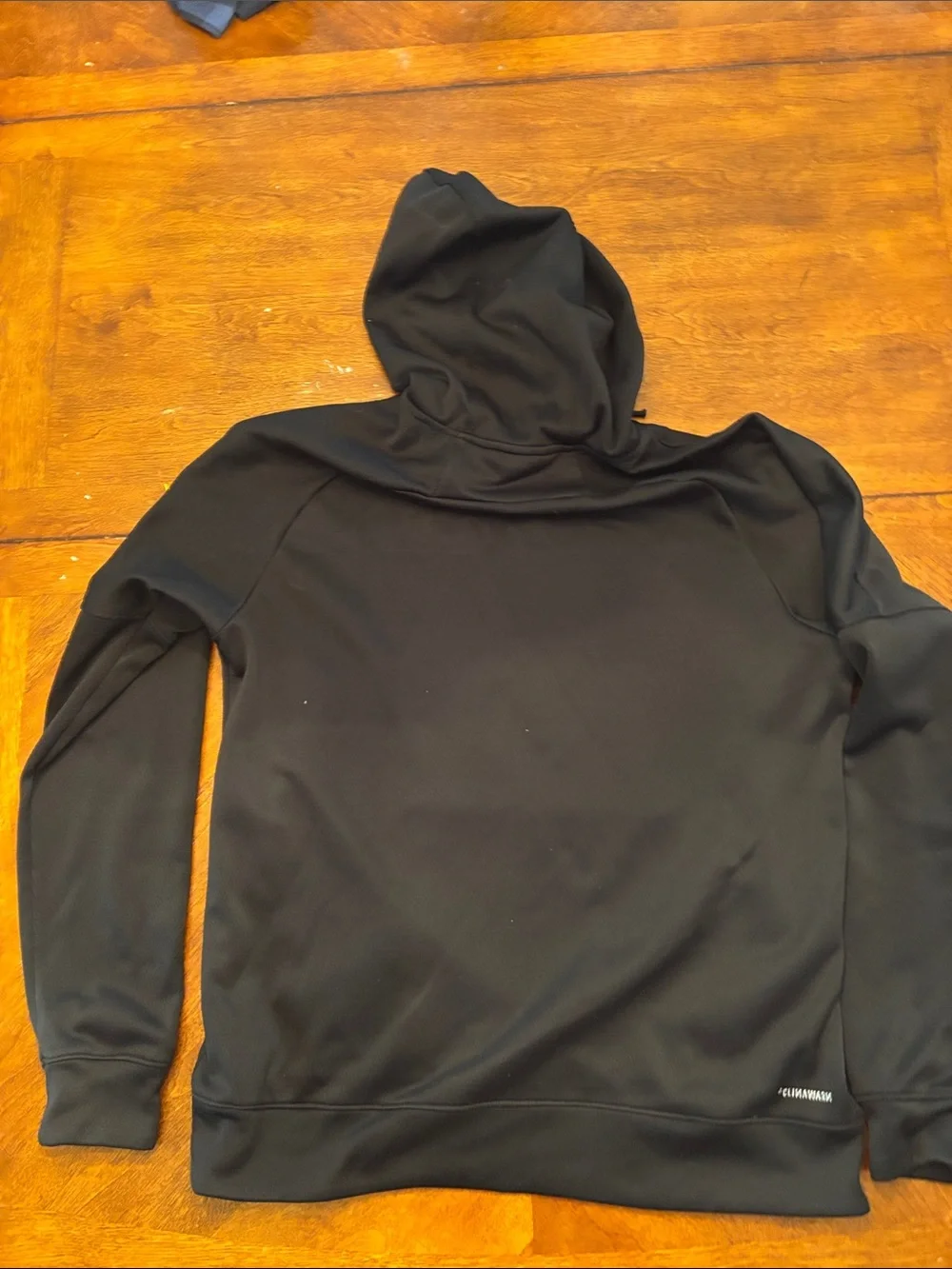 adidas Black Pullover Hoodie with White Logo